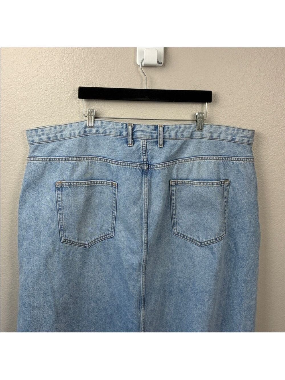 Anthropologie Pilcro Madi Denim Maxi Skirt Front Slit 28W - Picture 9 of 11